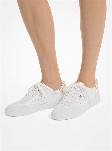 michael michael kors scotty leather sneaker|michael kors sneakers for sale.